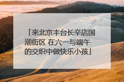 来北京丰台长辛店国潮街区 在六一与端午的交织中做快乐小孩