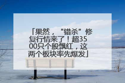 果然，“错杀”修复行情来了！超3500只个股飘红，这两个板块率先爆发