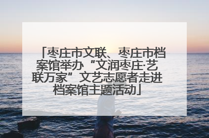 枣庄市文联、枣庄市档案馆举办“文润枣庄·艺联万家”文艺志愿者走进档案馆主题活动