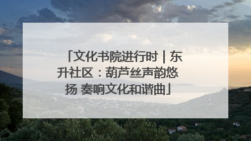 文化书院进行时｜东升社区：葫芦丝声韵悠扬 奏响文化和谐曲