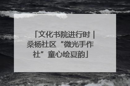 文化书院进行时｜桑杨社区“微光手作社”童心绘夏韵