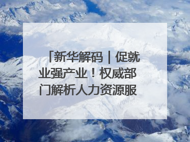新华解码｜促就业强产业！权威部门解析人力资源服务业与制造业融合发展试点