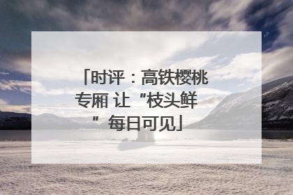 时评：高铁樱桃专厢 让“枝头鲜”每日可见
