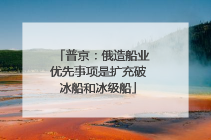 普京：俄造船业优先事项是扩充破冰船和冰级船