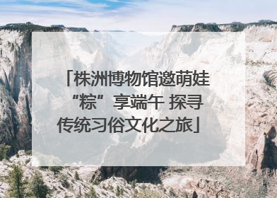 株洲博物馆邀萌娃“粽”享端午 探寻传统习俗文化之旅