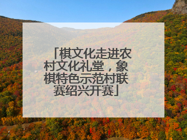 棋文化走进农村文化礼堂，象棋特色示范村联赛绍兴开赛