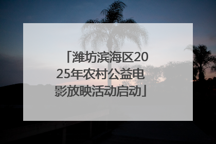 潍坊滨海区2025年农村公益电影放映活动启动