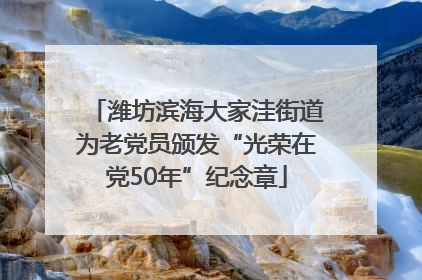 潍坊滨海大家洼街道为老党员颁发“光荣在党50年”纪念章