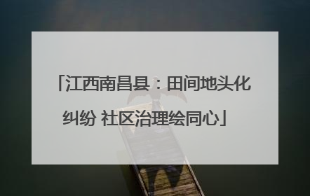 江西南昌县：田间地头化纠纷 社区治理绘同心