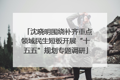 沈晓明围绕补齐重点领域民生短板开展“十五五”规划专题调研