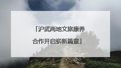 沪武两地文旅康养合作开启崭新篇章