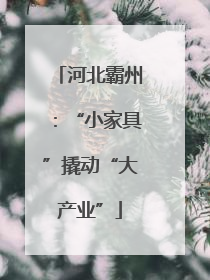 河北霸州：“小家具”撬动“大产业”