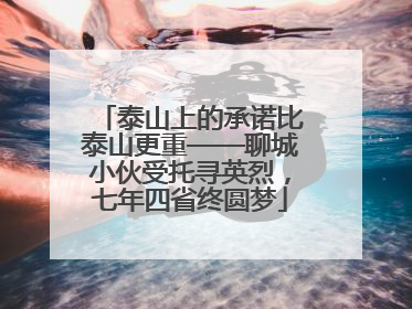 泰山上的承诺比泰山更重——聊城小伙受托寻英烈，七年四省终圆梦