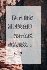 海南自贸港封关在即，先行免税政策成效几何？