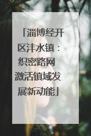 淄博经开区沣水镇：织密路网 激活镇域发展新动能