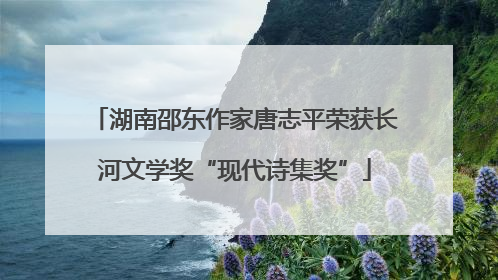 湖南邵东作家唐志平荣获长河文学奖“现代诗集奖”