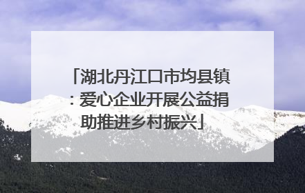 湖北丹江口市均县镇：爱心企业开展公益捐助推进乡村振兴
