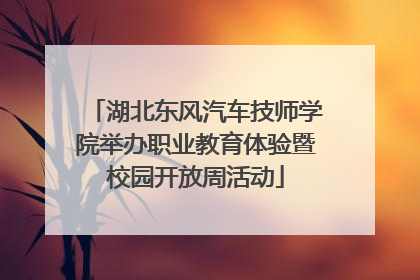 湖北东风汽车技师学院举办职业教育体验暨校园开放周活动