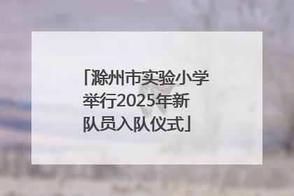 滁州市实验小学举行2025年新队员入队仪式