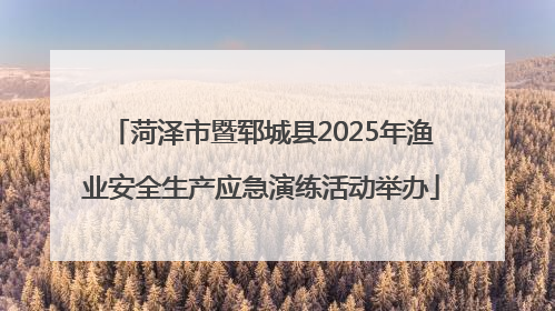 菏泽市暨郓城县2025年渔业安全生产应急演练活动举办