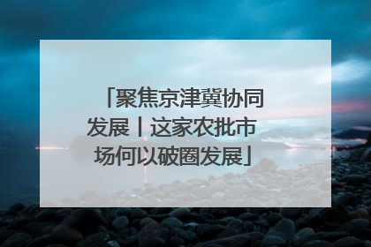 聚焦京津冀协同发展丨这家农批市场何以破圈发展