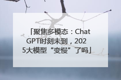 聚焦多模态：ChatGPT时刻未到，2025大模型“变慢”了吗