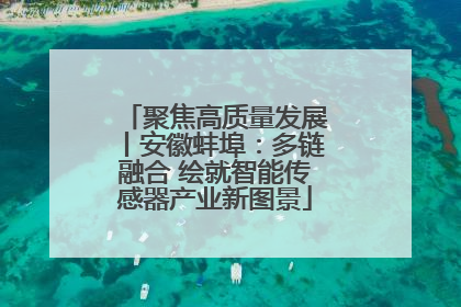 聚焦高质量发展丨安徽蚌埠：多链融合 绘就智能传感器产业新图景