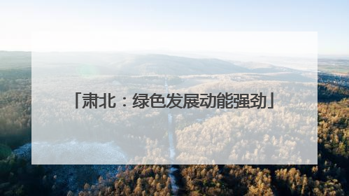 肃北：绿色发展动能强劲