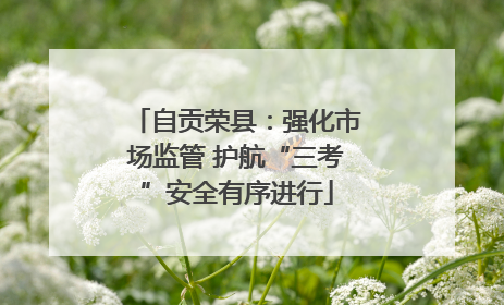 自贡荣县：强化市场监管 护航“三考”安全有序进行
