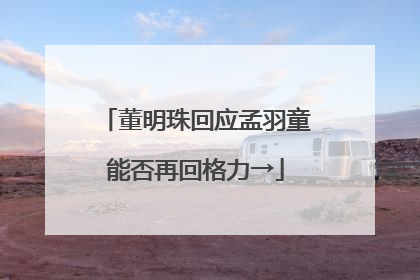 董明珠回应孟羽童能否再回格力→