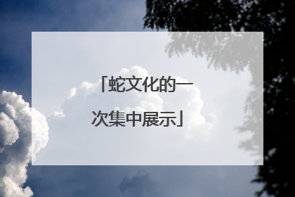 蛇文化的一次集中展示