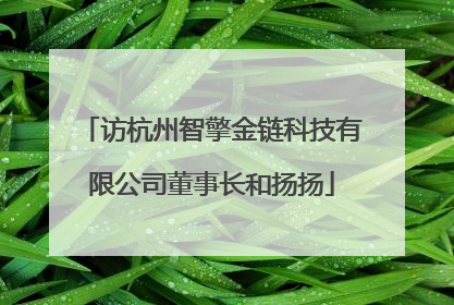 访杭州智擎金链科技有限公司董事长和扬扬