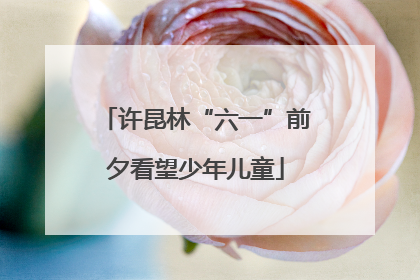 许昆林“六一”前夕看望少年儿童