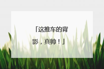 这推车的背影，真帅！