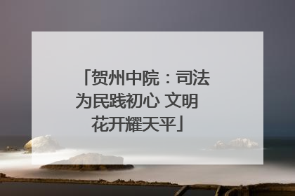 贺州中院：司法为民践初心 文明花开耀天平