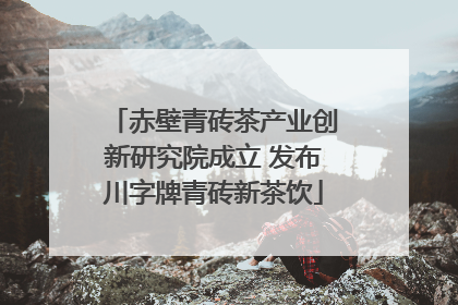 赤壁青砖茶产业创新研究院成立 发布川字牌青砖新茶饮
