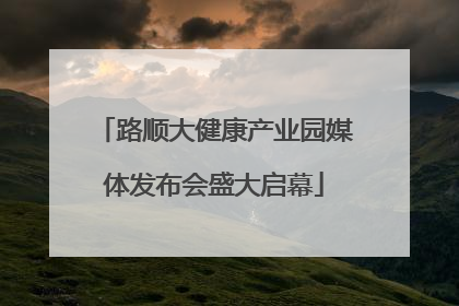 路顺大健康产业园媒体发布会盛大启幕