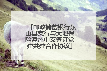 邮政储蓄银行东山县支行与大地保险漳州中支签订党建共建合作协议