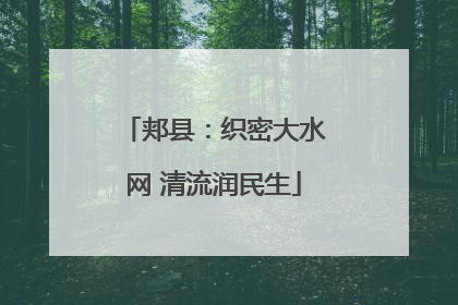 郏县：织密大水网 清流润民生