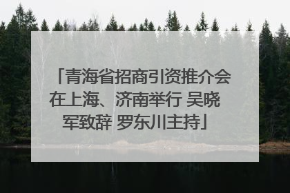 青海省招商引资推介会在上海、济南举行 吴晓军致辞 罗东川主持