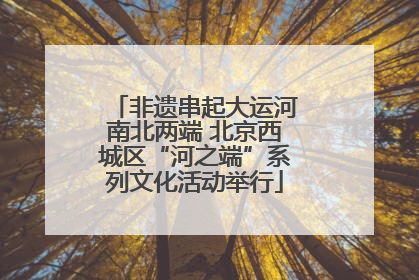 非遗串起大运河南北两端 北京西城区“河之端”系列文化活动举行