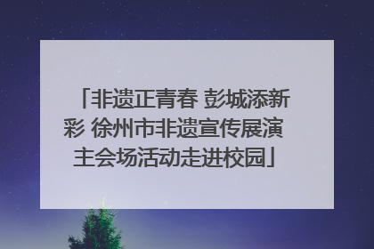 非遗正青春 彭城添新彩 徐州市非遗宣传展演主会场活动走进校园