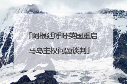 阿根廷呼吁英国重启马岛主权问题谈判