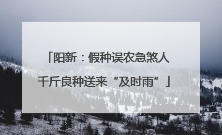阳新：假种误农急煞人 千斤良种送来“及时雨”