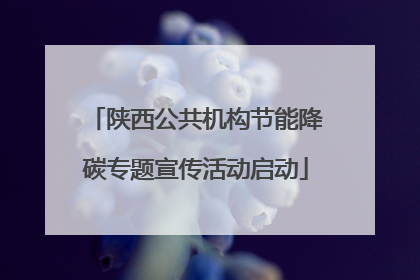 陕西公共机构节能降碳专题宣传活动启动