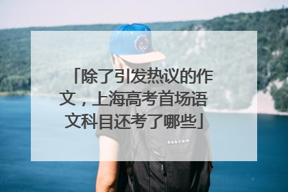 除了引发热议的作文，上海高考首场语文科目还考了哪些