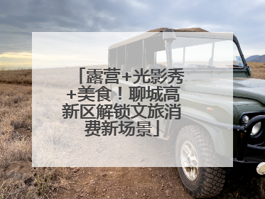 露营+光影秀+美食！聊城高新区解锁文旅消费新场景