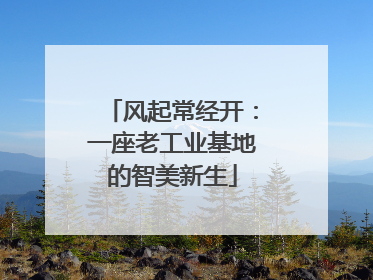 风起常经开：一座老工业基地的智美新生