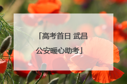高考首日 武昌公安暖心助考