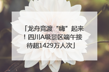 龙舟竞渡“嗨”起来！四川A级景区端午接待超1429万人次